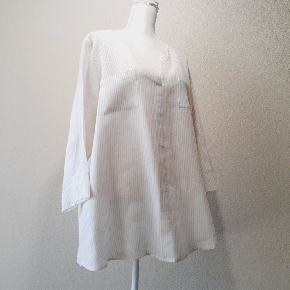 Allen Allen Linen Tunic Blouse